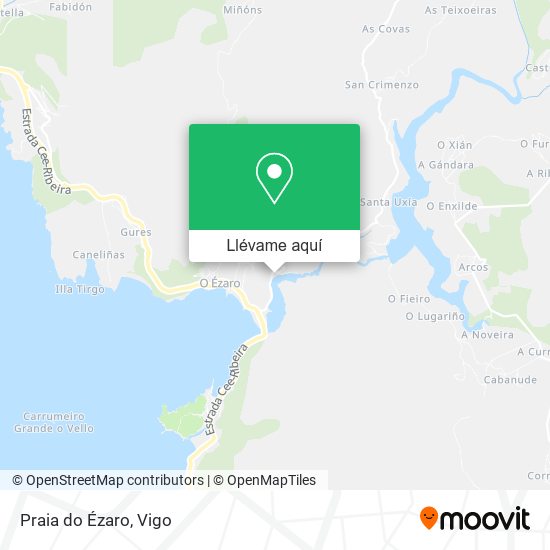 Mapa Praia do Ézaro