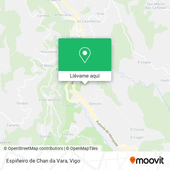Mapa Espiñeiro de Chan da Vara