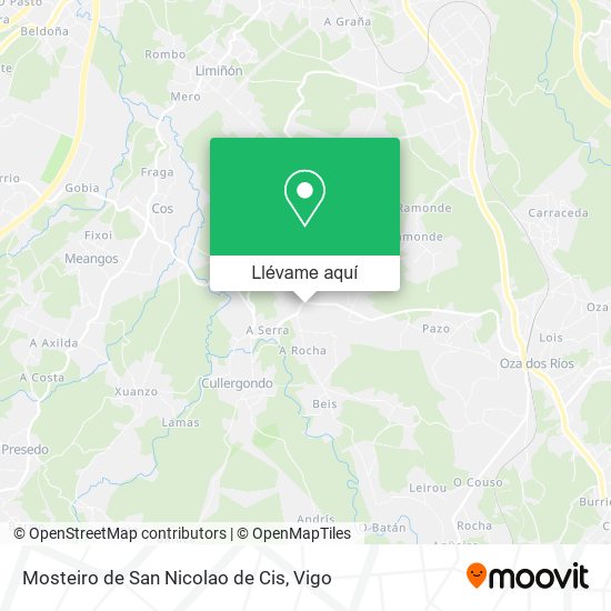 Mapa Mosteiro de San Nicolao de Cis