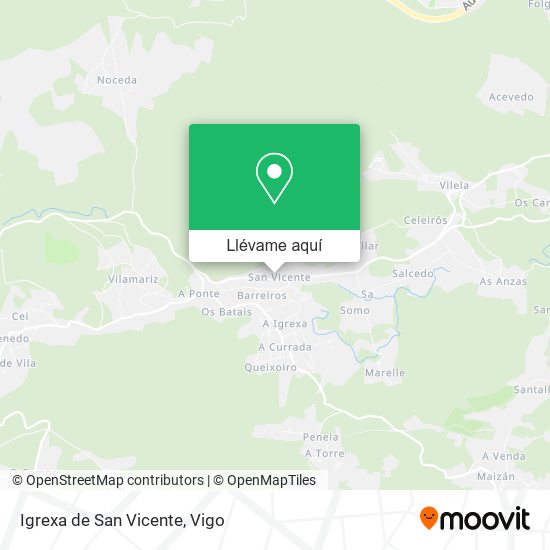 Mapa Igrexa de San Vicente