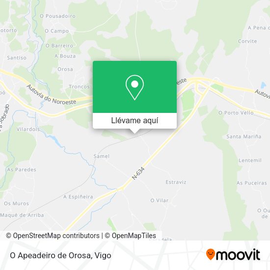 Mapa O Apeadeiro de Orosa