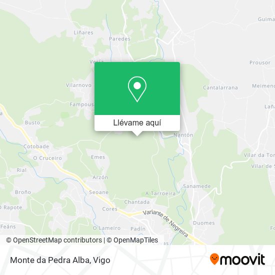 Mapa Monte da Pedra Alba