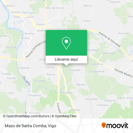 Mapa Mazo de Santa Comba