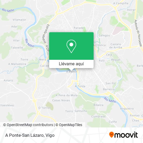 Mapa A Ponte-San Lázaro