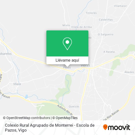 Mapa Colexio Rural Agrupado de Monterrei - Escola de Pazos