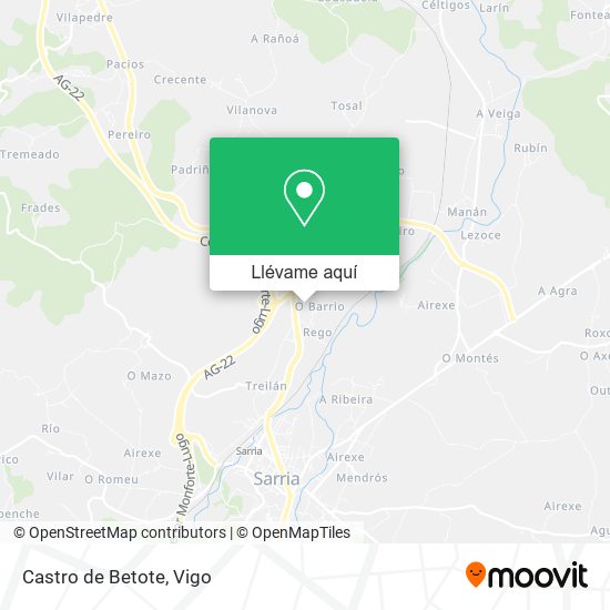 Mapa Castro de Betote