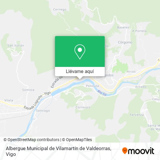 Mapa Albergue Municipal de Vilamartín de Valdeorras