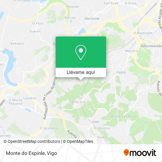 Mapa Monte do Espinle