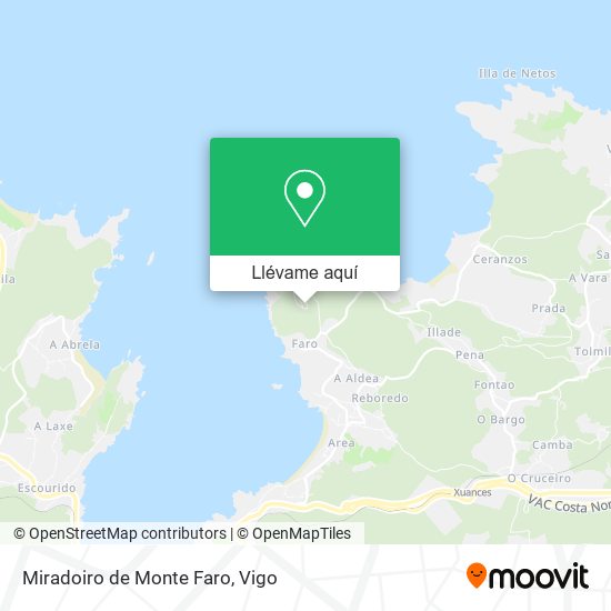 Mapa Miradoiro de Monte Faro