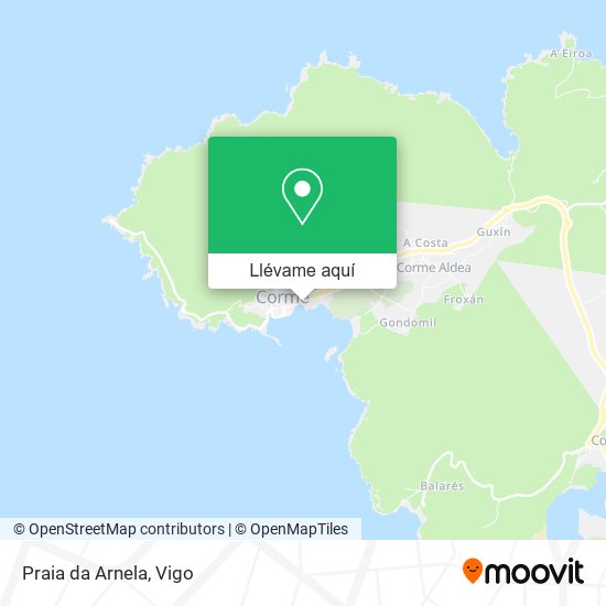 Mapa Praia da Arnela