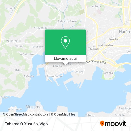 Mapa Taberna O Xustiño