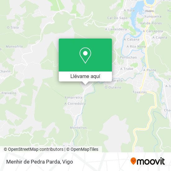Mapa Menhir de Pedra Parda