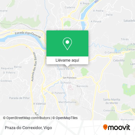 Mapa Praza do Correxidor