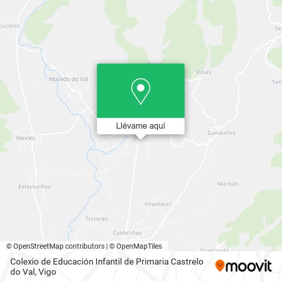 Mapa Colexio de Educación Infantil de Primaria Castrelo do Val