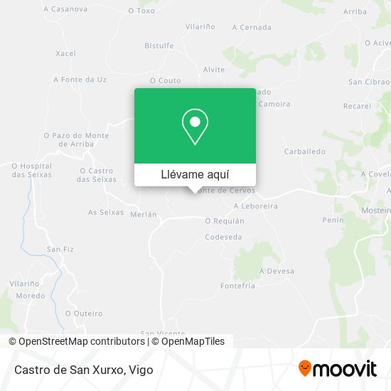 Mapa Castro de San Xurxo