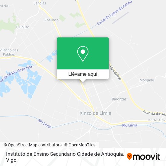 Mapa Instituto de Ensino Secundario Cidade de Antioquía