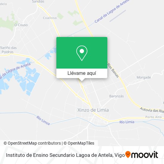 Mapa Instituto de Ensino Secundario Lagoa de Antela