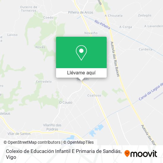 Mapa Colexio de Educación Infantil E Primaria de Sandiás
