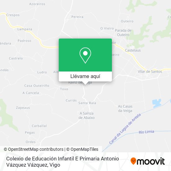 Mapa Colexio de Educación Infantil E Primaria Antonio Vázquez Vázquez