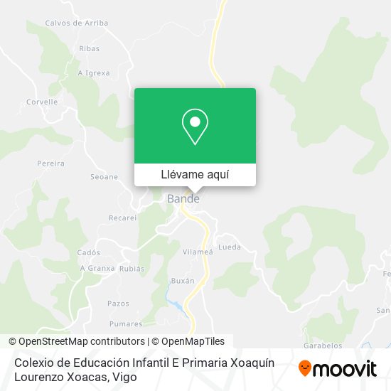 Mapa Colexio de Educación Infantil E Primaria Xoaquín Lourenzo Xoacas