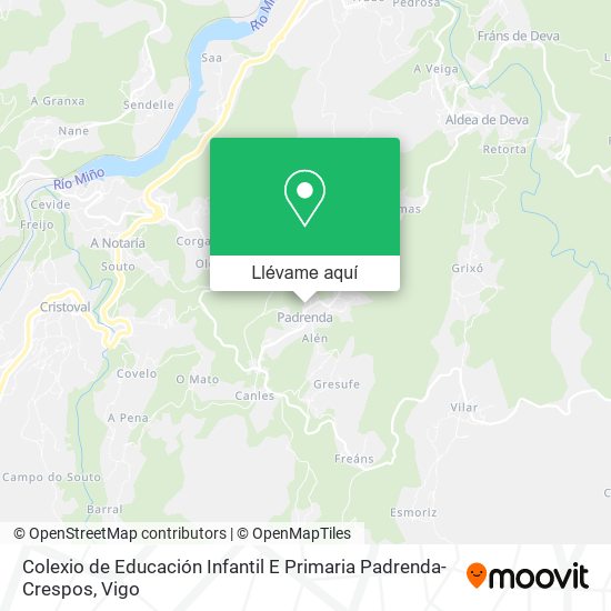 Mapa Colexio de Educación Infantil E Primaria Padrenda-Crespos