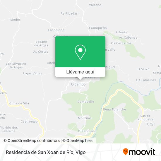 Mapa Residencia de San Xoán de Río