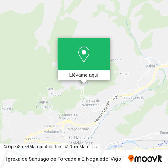 Mapa Igrexa de Santiago de Forcadela E Nogaledo