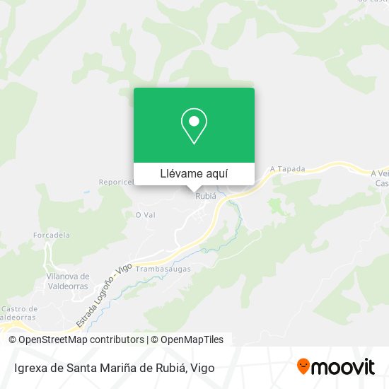 Mapa Igrexa de Santa Mariña de Rubiá