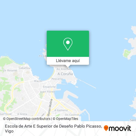 Mapa Escola de Arte E Superior de Deseño Pablo Picasso