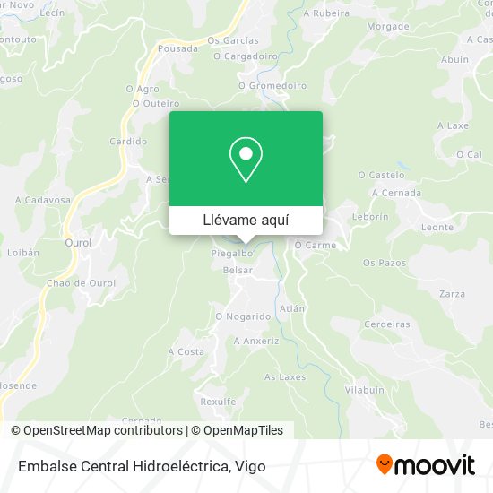 Mapa Embalse Central Hidroeléctrica