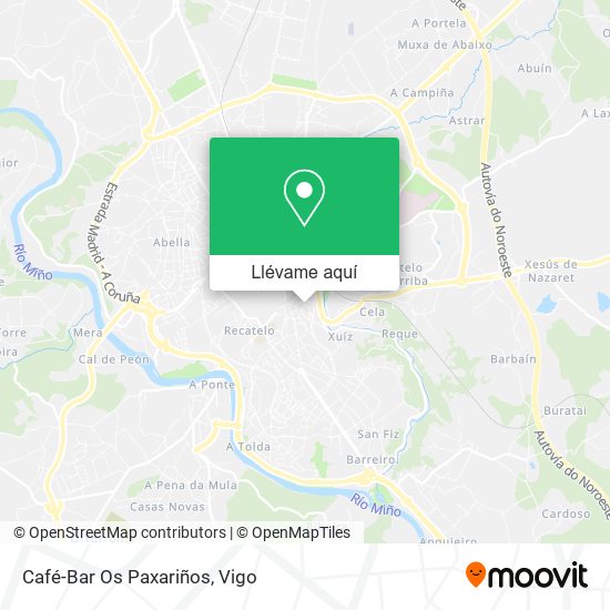 Mapa Café-Bar Os Paxariños