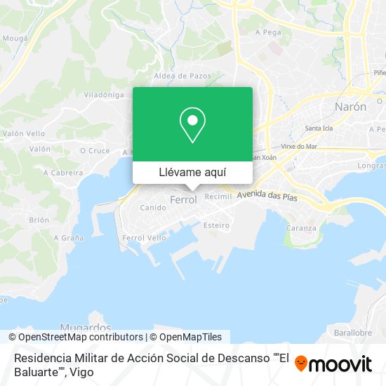 Mapa Residencia Militar de Acción Social de Descanso ""El Baluarte""