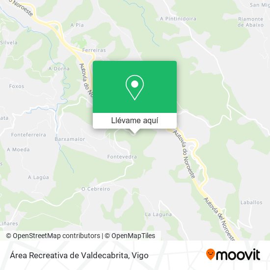Mapa Área Recreativa de Valdecabrita