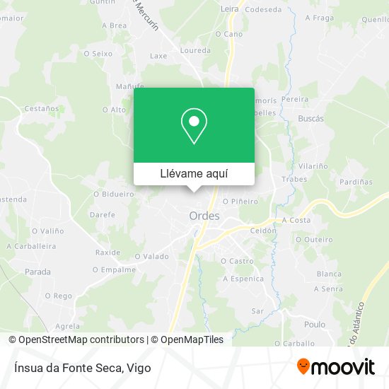 Mapa Ínsua da Fonte Seca