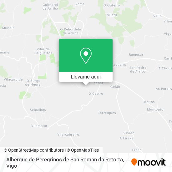 Mapa Albergue de Peregrinos de San Román da Retorta