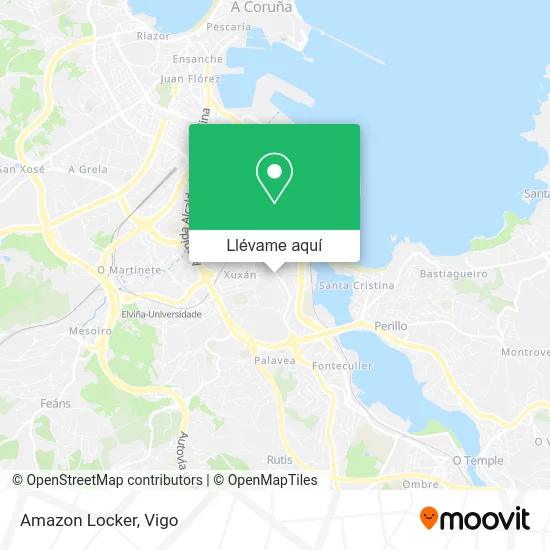 Mapa Amazon Locker