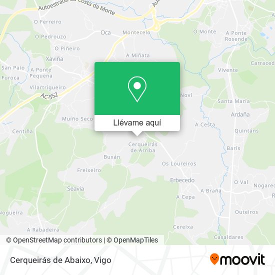 Mapa Cerqueirás de Abaixo