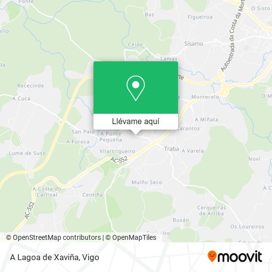 Mapa A Lagoa de Xaviña