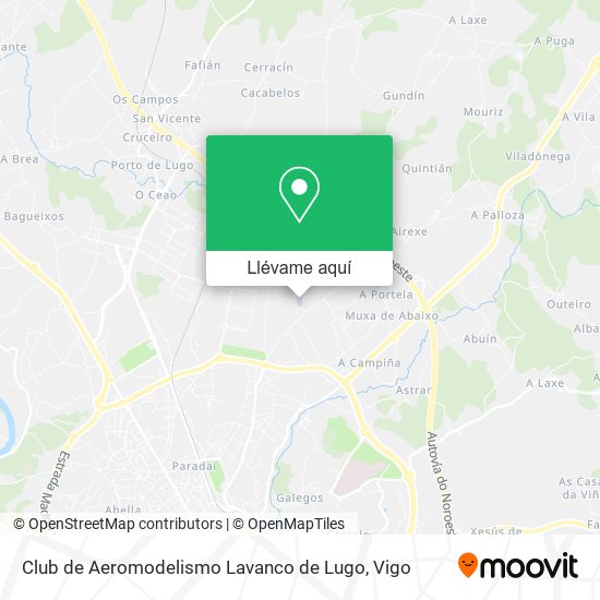 Mapa Club de Aeromodelismo Lavanco de Lugo