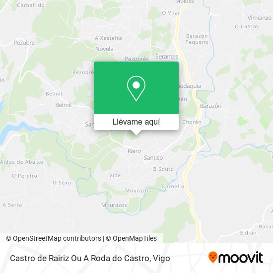 Mapa Castro de Rairiz Ou A Roda do Castro