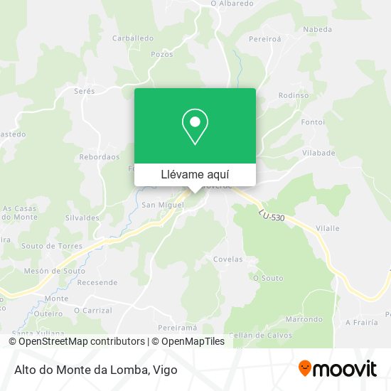 Mapa Alto do Monte da Lomba