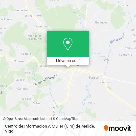 Mapa Centro de Información Á Muller (Cim) de Melide