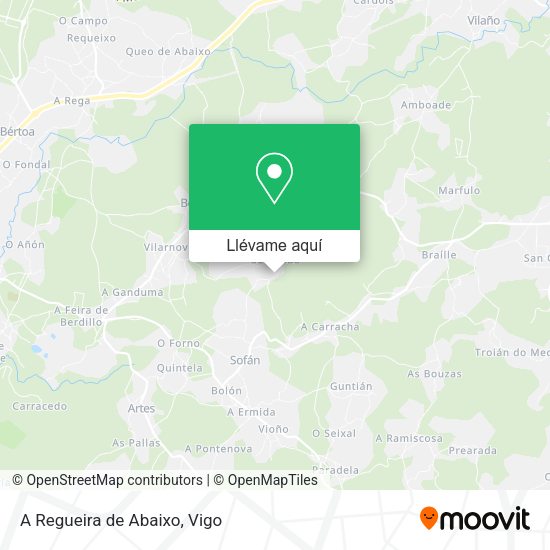 Mapa A Regueira de Abaixo