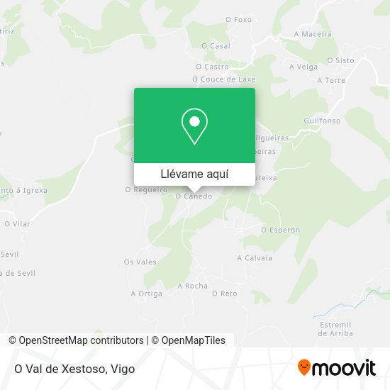 Mapa O Val de Xestoso