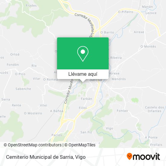 Mapa Cemiterio Municipal de Sarria