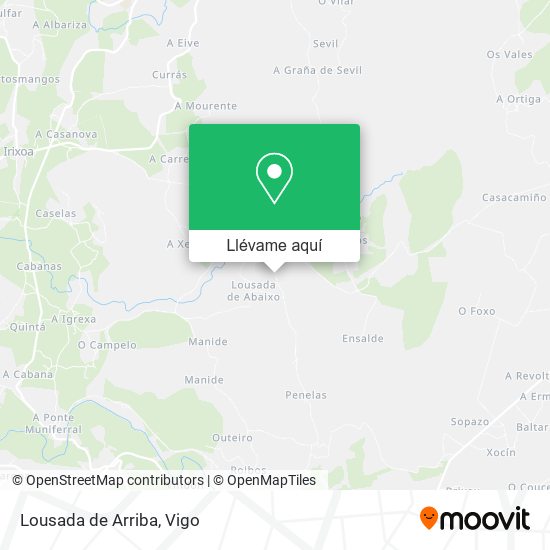 Mapa Lousada de Arriba