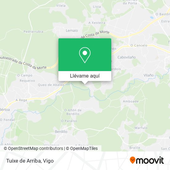 Mapa Tuíxe de Arriba