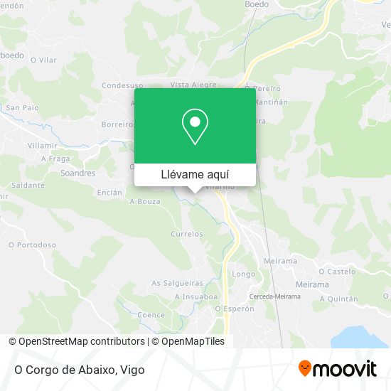Mapa O Corgo de Abaixo