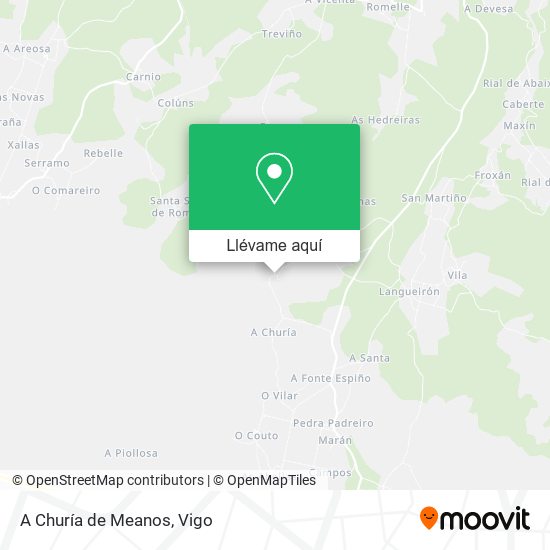 Mapa A Churía de Meanos