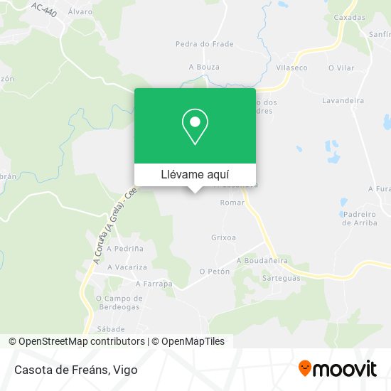 Mapa Casota de Freáns